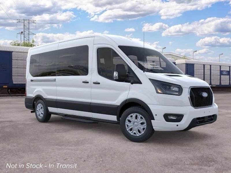 New 2026 White Ford XLT Passenger Van image 1