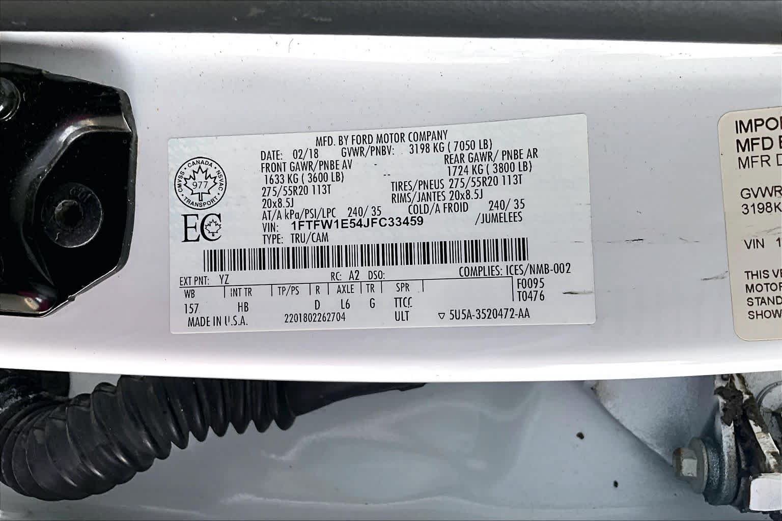 Used 2018 Oxford White Ford LARIAT image 31