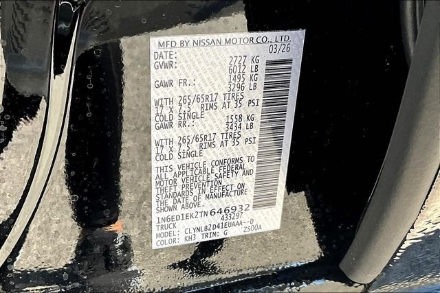 New 2026 Nissan Frontier SV 4D Crew Cab