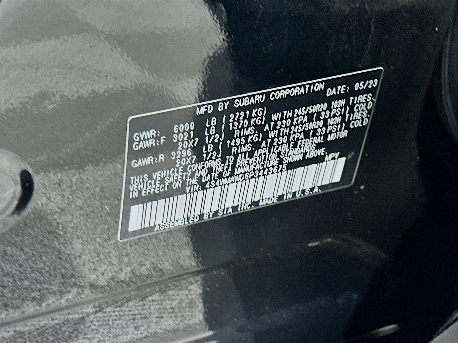 Used 2023 Crystal Black Silica Subaru Touring image 36