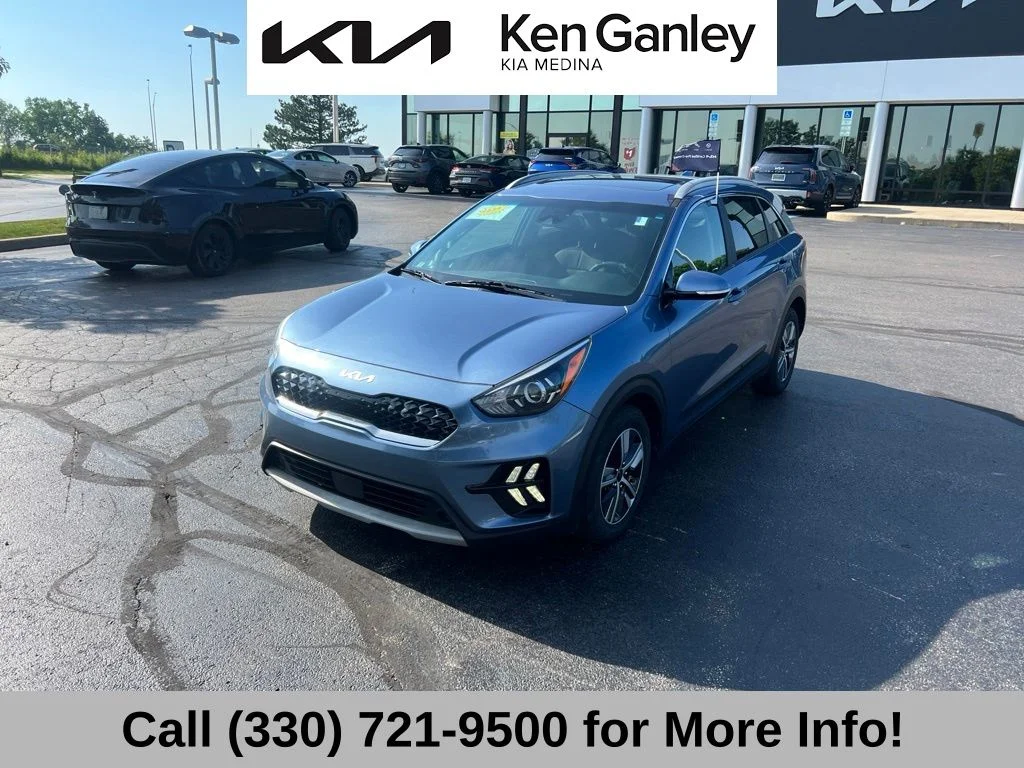 Certified Used 2022 Blue Kia EX Premium image 3