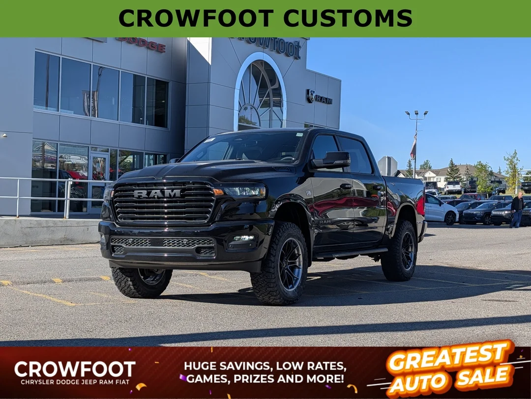 New 2026 Black RAM Sport - - Lift Kit - Fuel Wheels - Off-Road Running Boards - Remote Start - Tow Hitch & More! image 1
