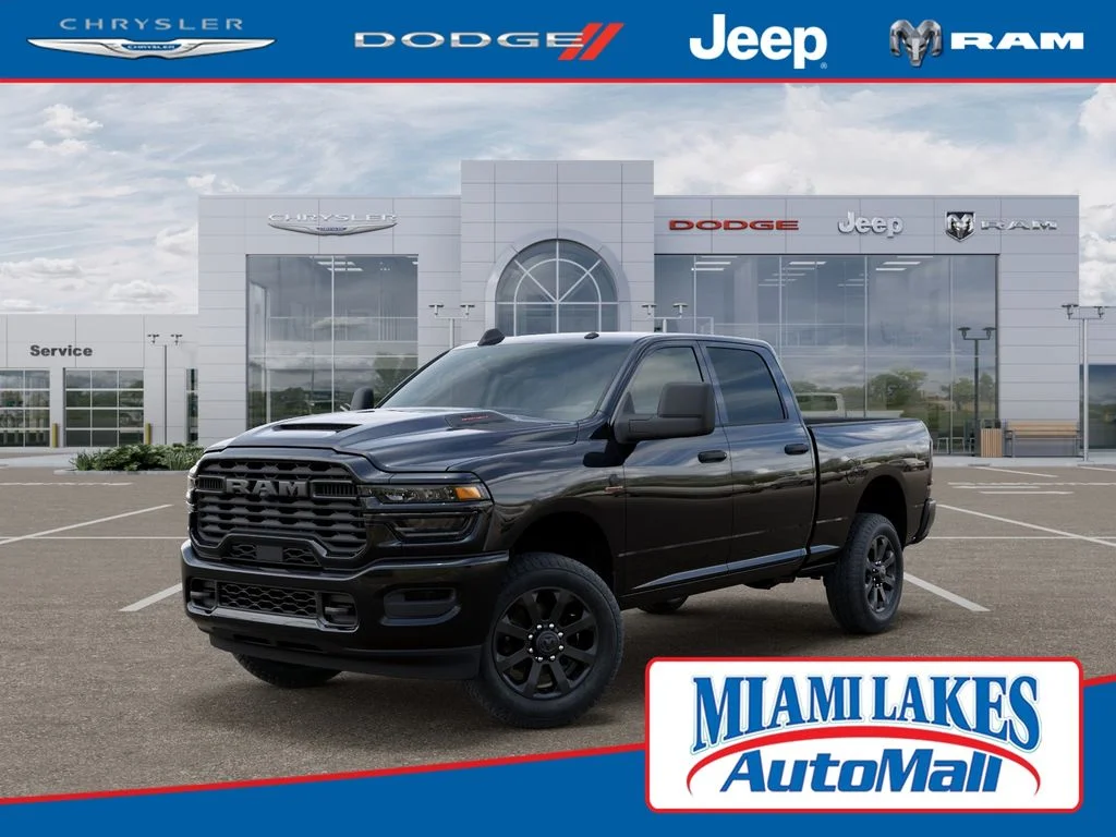 New 2026 Diamond Black Crystal Pearl-Coat Exterior Paint RAM Tradesman image 1