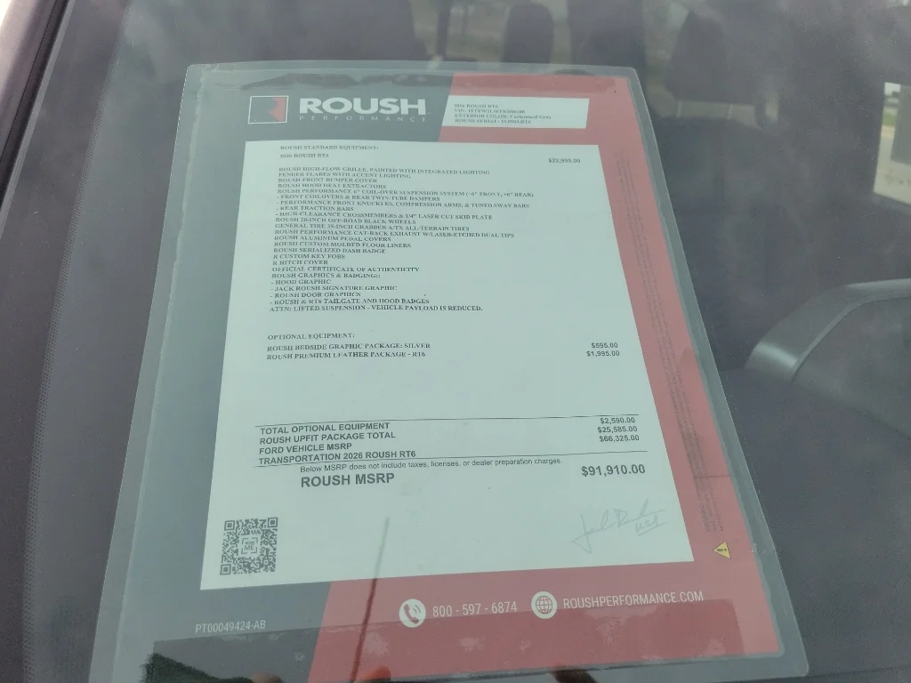 New 2026 Carbonized Gray Metallic Ford XLT Roush RT6 image 35