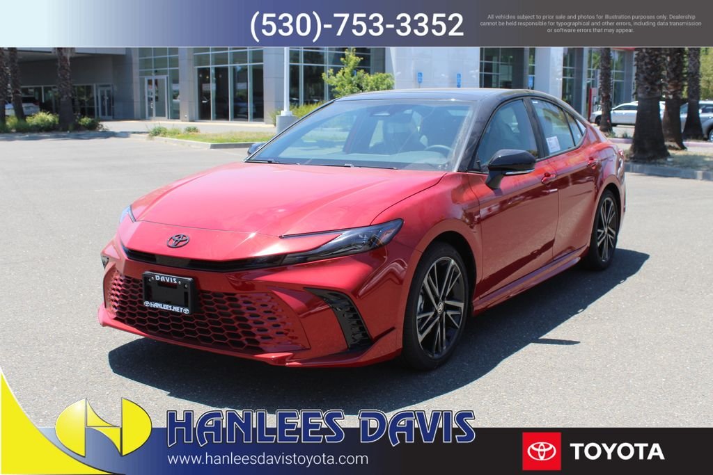 New 2026 Supersonic Red with Midnight Black Metallic roof Toyota XSE image 3