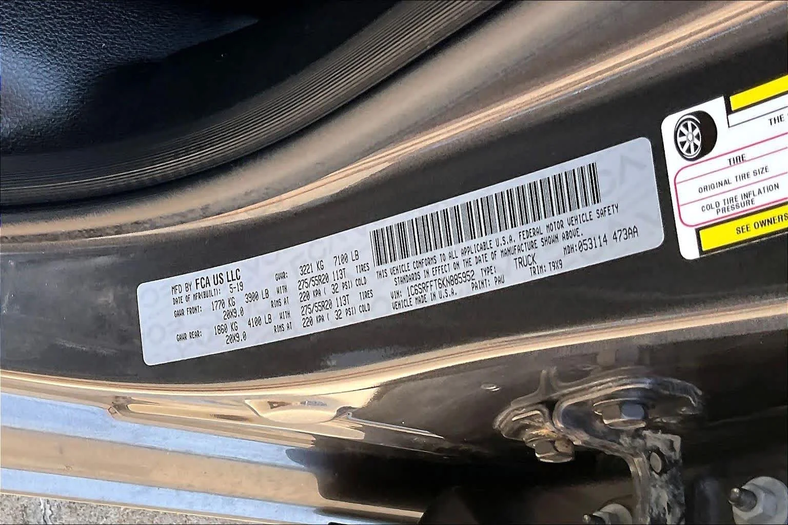 Used 2019 Granite Crystal Metallic Clearcoat Ram Big Horn/Lone Star image 34