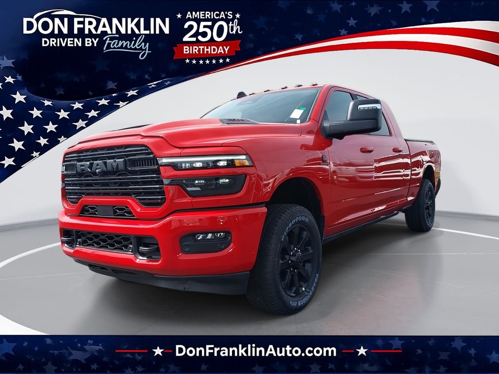 New 2026 Flame Red Clear-Coat Exterior Paint RAM Laramie image 1