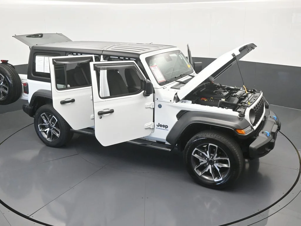 Used 2024 Bright White Clearcoat Jeep Sport S 4xe image 66