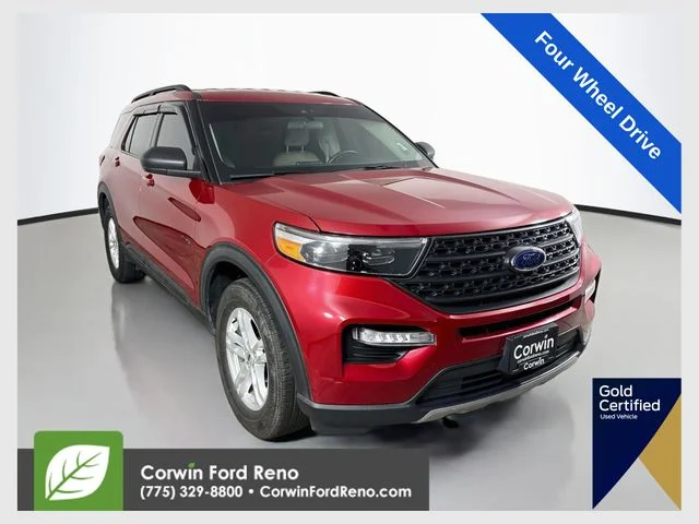 Certified Used 2022 Red Metallic Ford XLT image 1