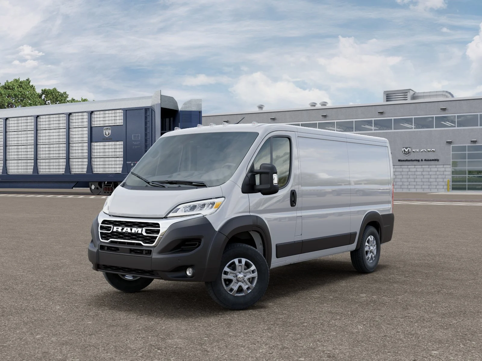 New 2026 Bright White Clear-Coat Exterior Paint RAM SLT image 1