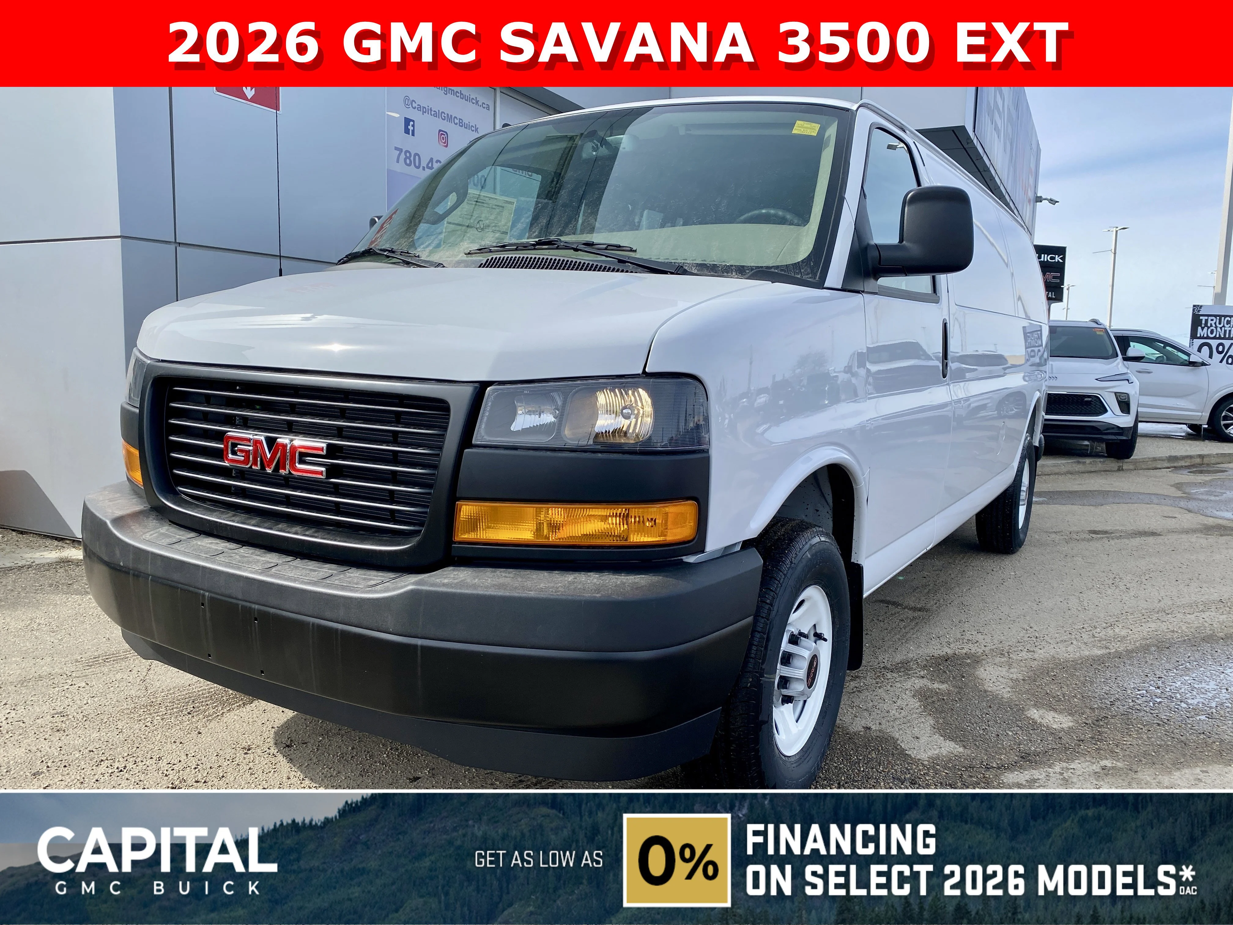 New 2026 Summit White GMC RWD 3500 155 image 1