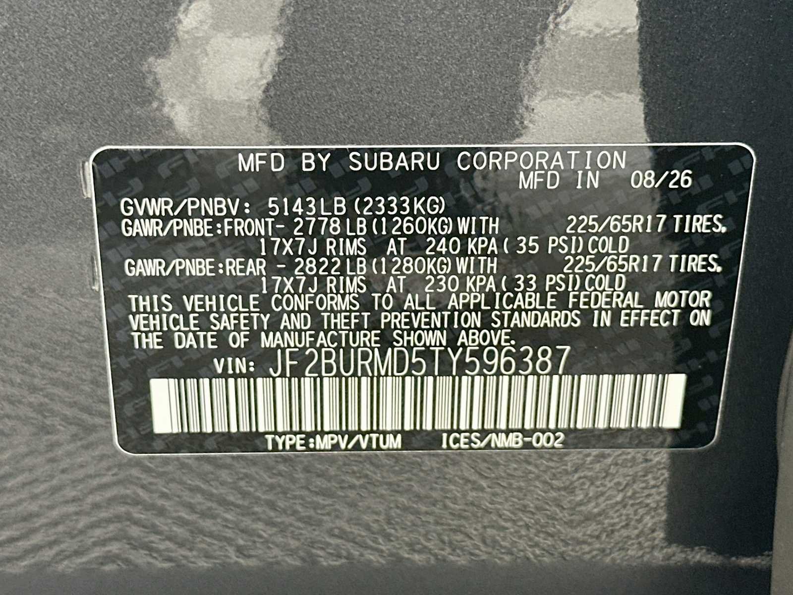 New 2026 MAGNETITE GRAY METALLIC Subaru Wilderness image 31