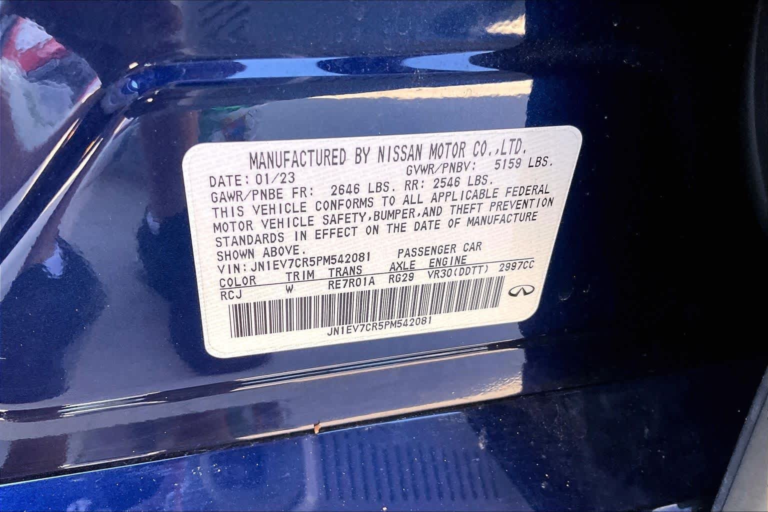 Used 2023 Grand Blue INFINITI SENSORY image 34