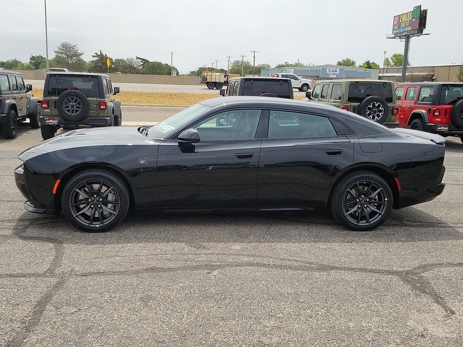 New 2026 Diamond Black Crystal Pearlcoat Dodge SCAT PACK 4-DOOR AWD image 2