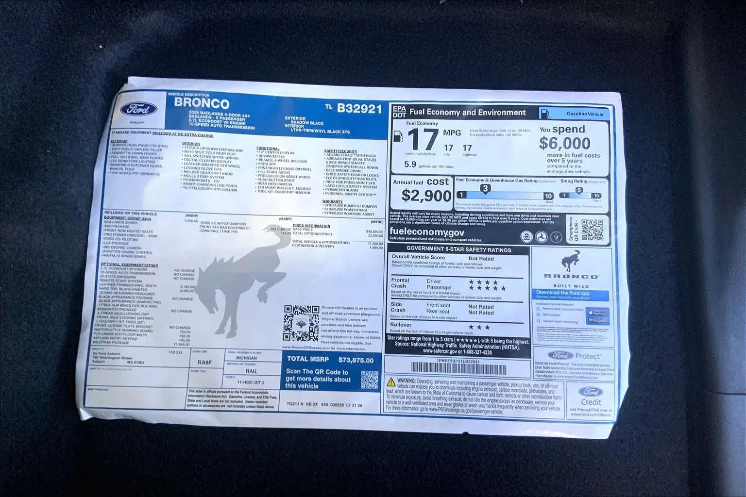 New 2026 Shadow Black Ford Badlands image 18