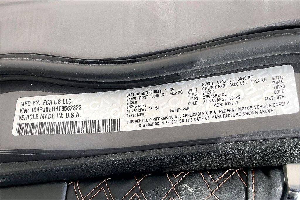 New 2026 Jeep Grand Cherokee L Summit 4D Sport Utility