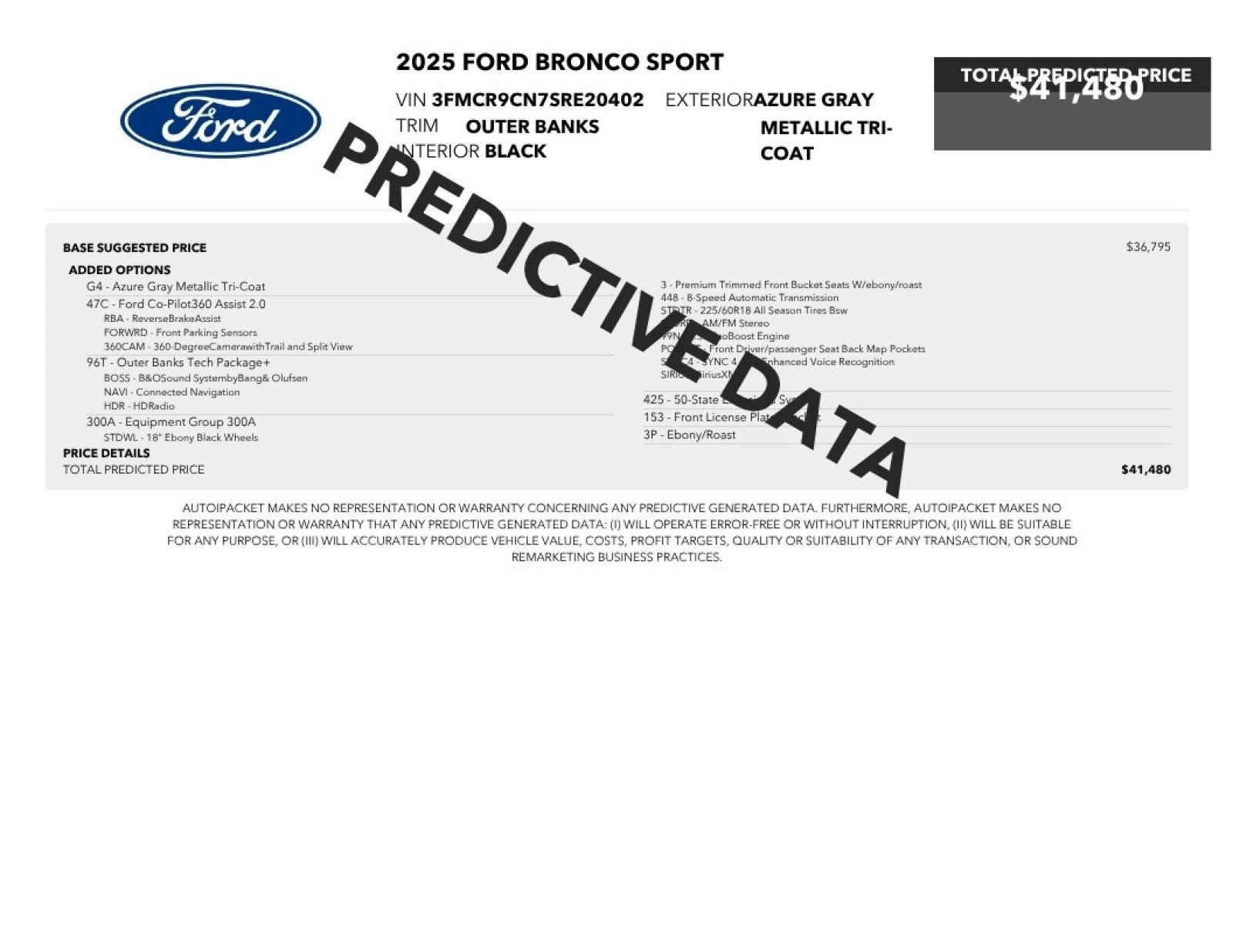 Used 2025 AZURE GRAY Ford Outer Banks image 2