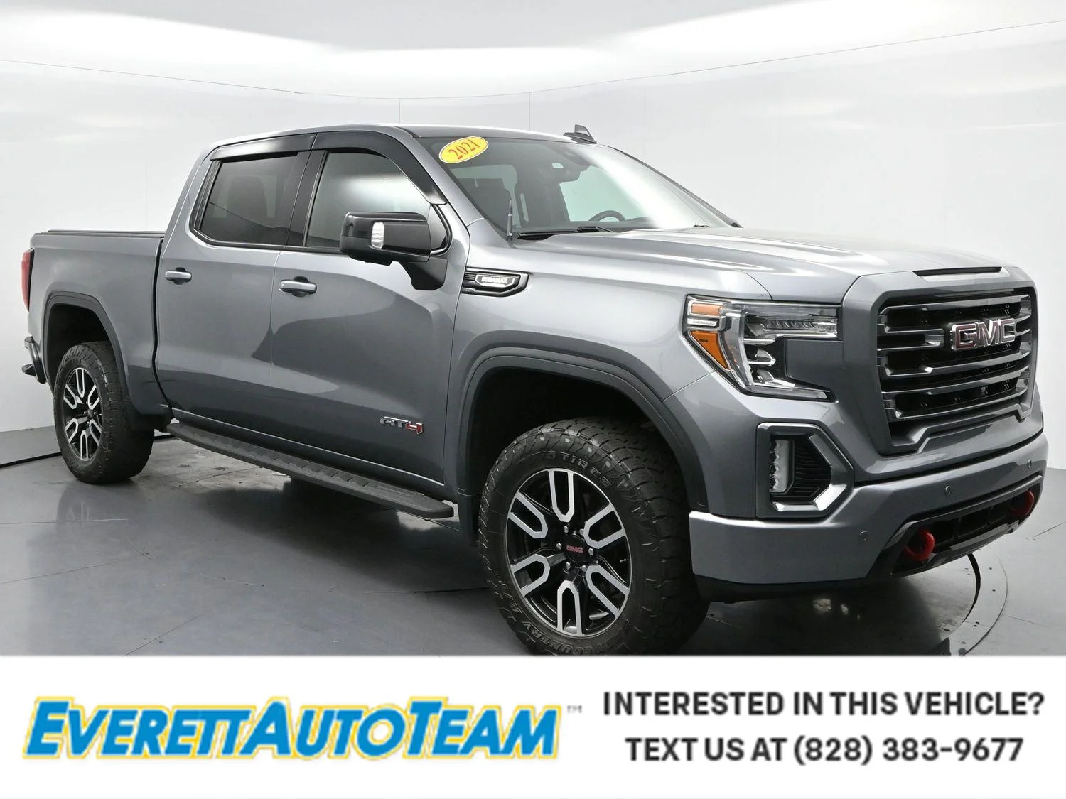 Used 2021 Satin Steel Metallic GMC AT4 image 1