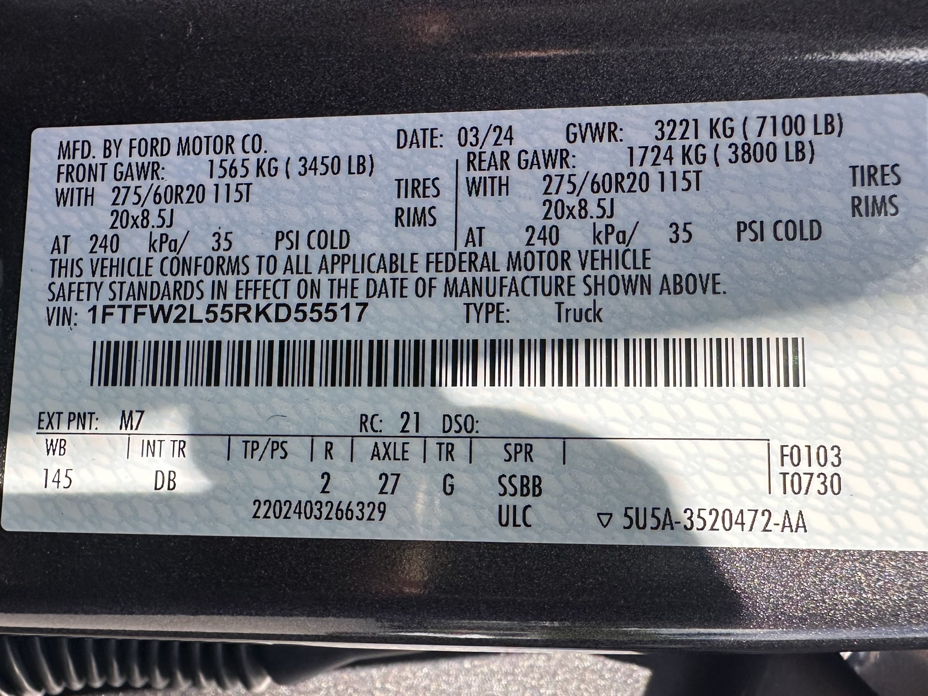Certified Used 2024 Light Blue Clearcoat Metallic Ford STX image 28