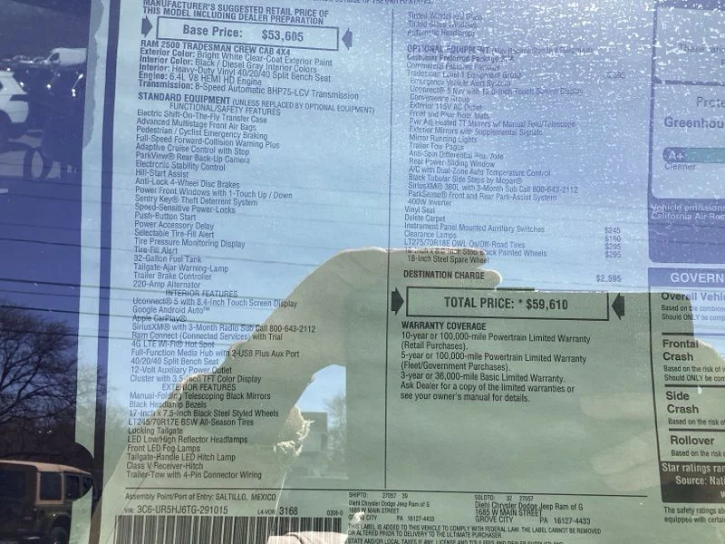 New 2026 Bright White Clear-Coat Exterior Paint RAM Tradesman image 12