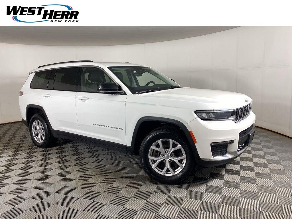 Used 2021 Bright White Clearcoat Jeep Limited image 1