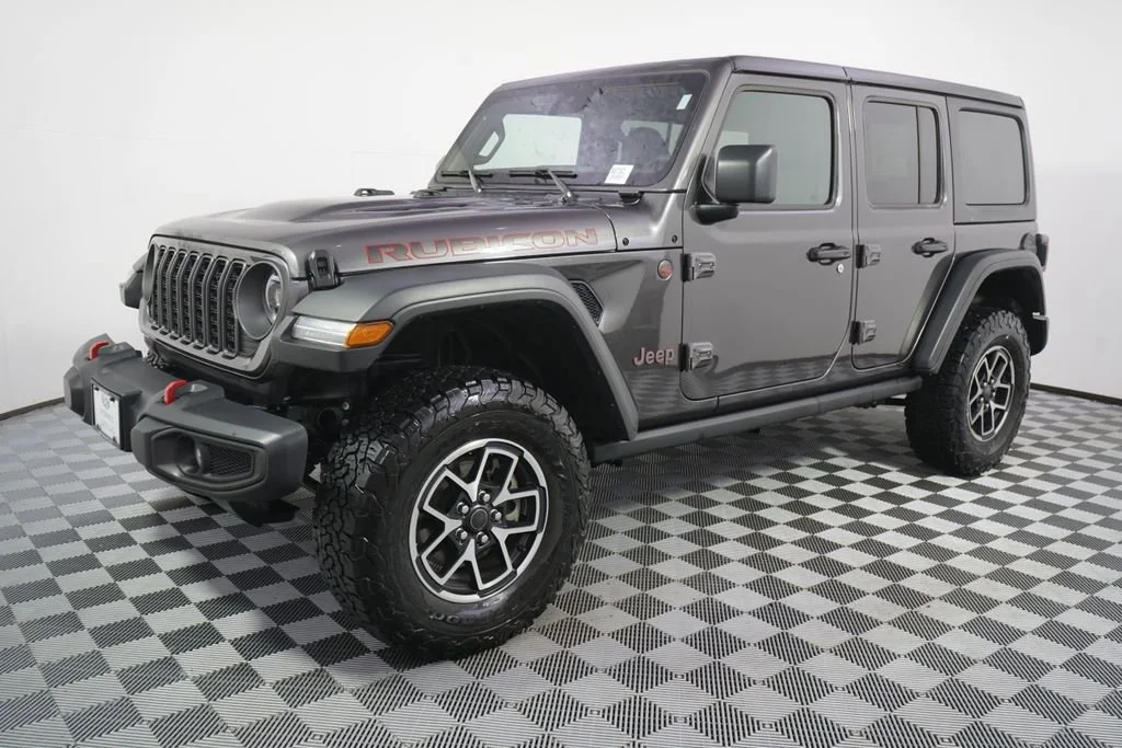 Used 2025 Jeep Wrangler 4-Door Rubicon with VIN 1C4PJXFN9SW573521 for sale in Minneapolis, Minnesota