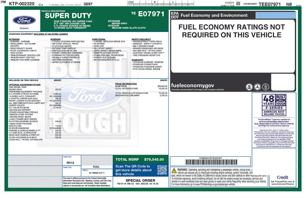 New 2026 Marsh Gray Ford F-350® XLT image 4