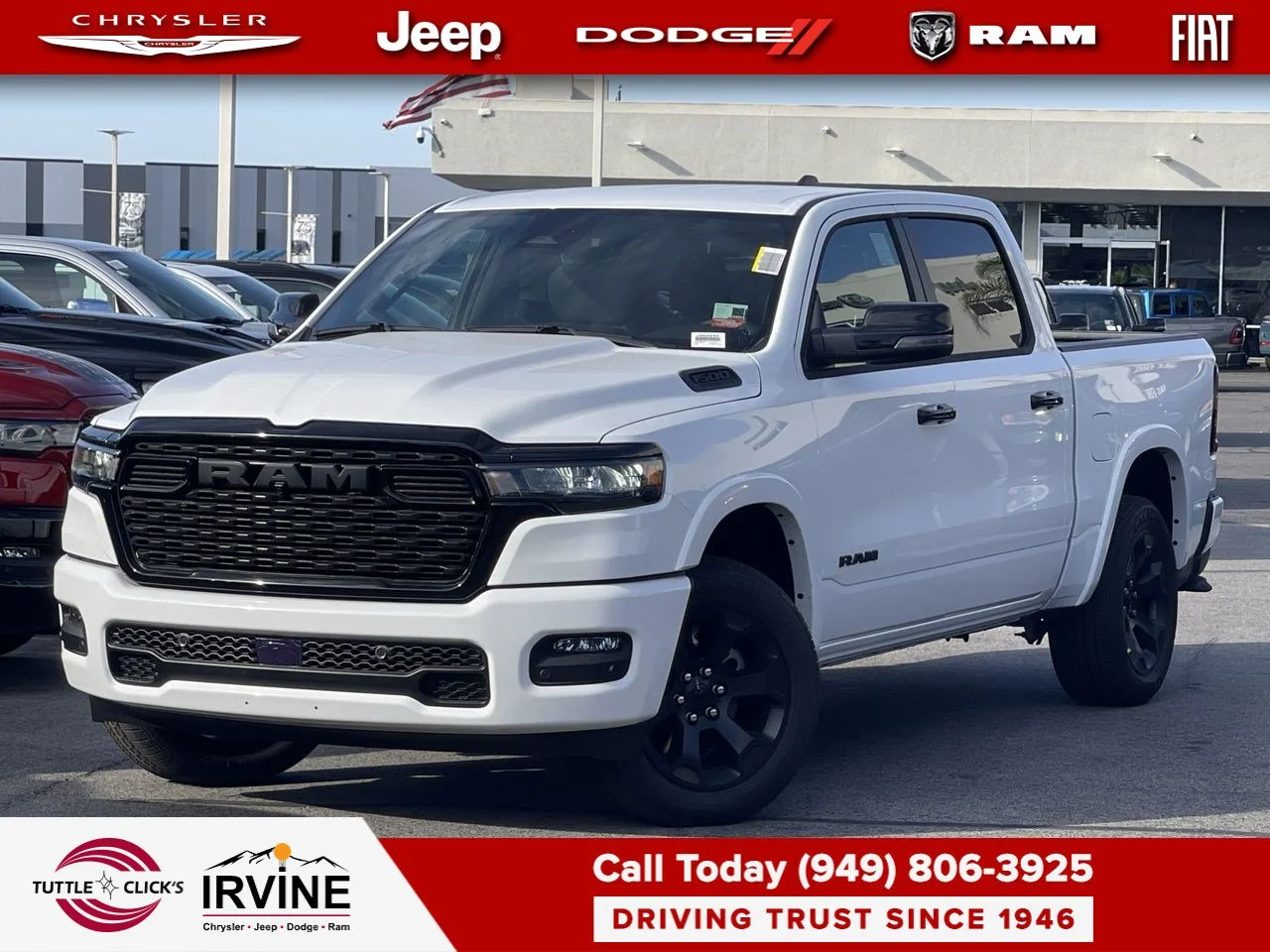 New 2027 Bright White Clear-Coat Exterior Paint RAM Big Horn image 1