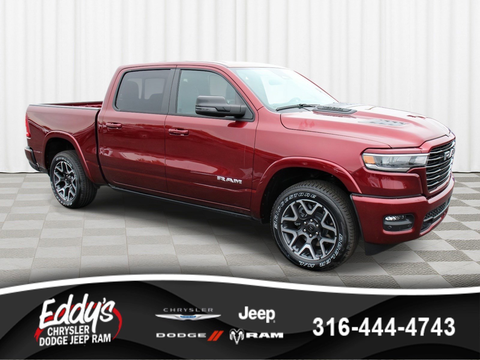 New 2026 Delmonico Red Pearl-Coat Exterior Paint RAM Laramie image 1