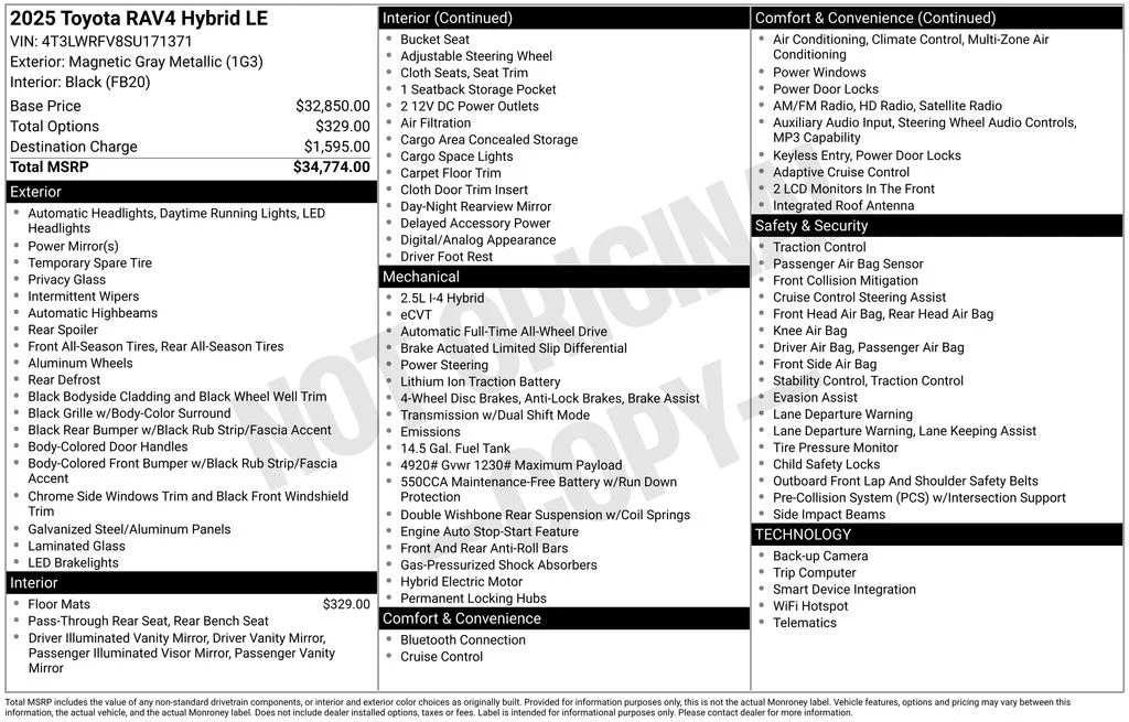 Used 2025 Gray Toyota LE image 6