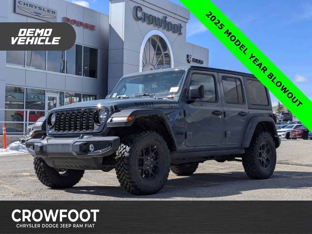 New 2025 Dark blue Jeep Willys - - 4x4 - Willys Package (22W) - Convenience Group - Black Freedom Top & More! image 1