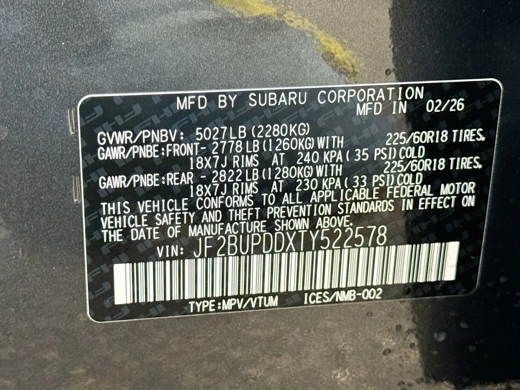 New 2026 Gray Subaru Limited image 43