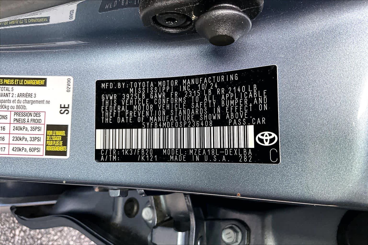 Used 2025 Celestite Toyota LE image 34