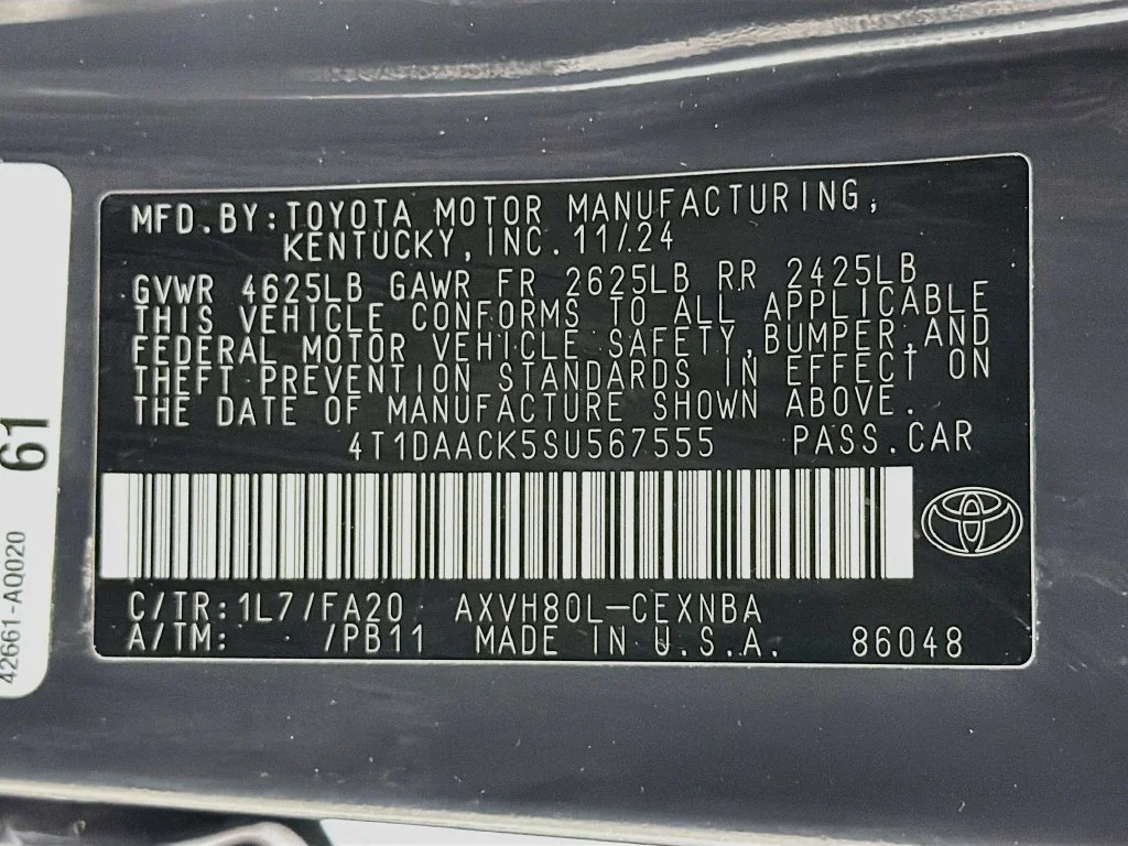 Certified Used 2025 Black Toyota LE image 28