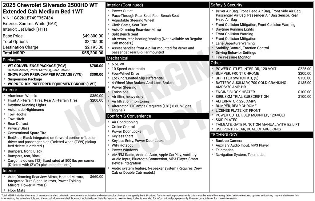 2025 Chevrolet Silverado 2500 HD Work Truck - Photo 4