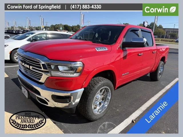 Used 2019 Flame Red Clearcoat Ram Laramie image 1