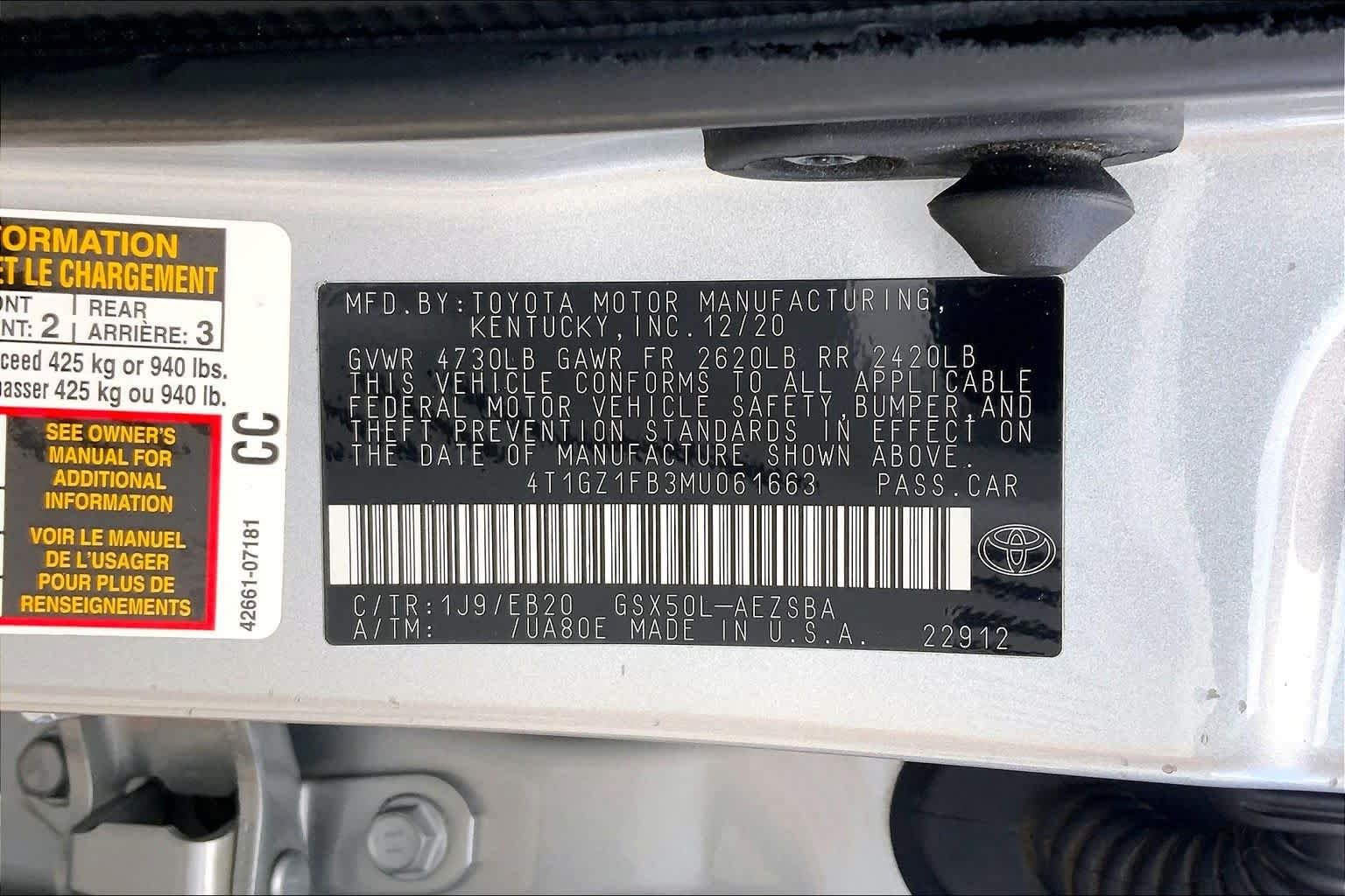 Used 2021 Celestial Silver Metallic Toyota Touring image 37