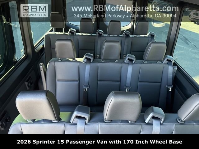 New 2026 Obsidian Black Metallic Mercedes-Benz 170 Wheel Base 15 Passenger image 32