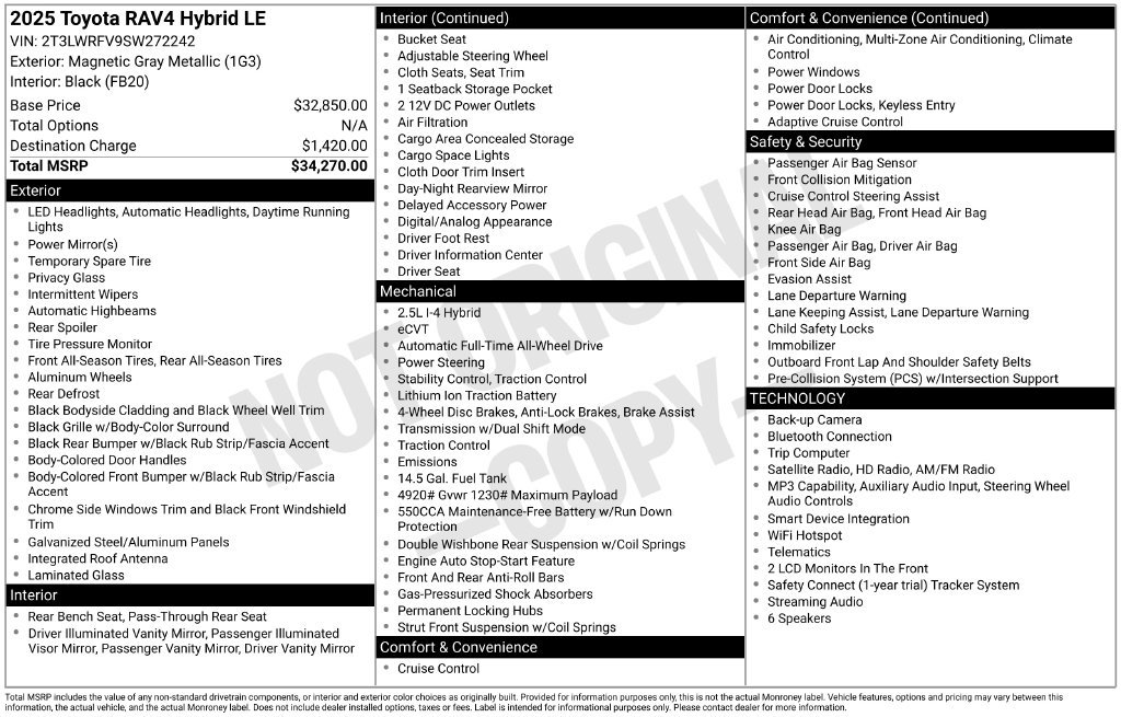 Certified Used 2025 Gray Toyota LE image 2