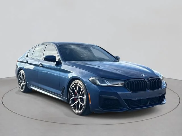 Used 2021 Dark Blue BMW M550i xDrive image 3