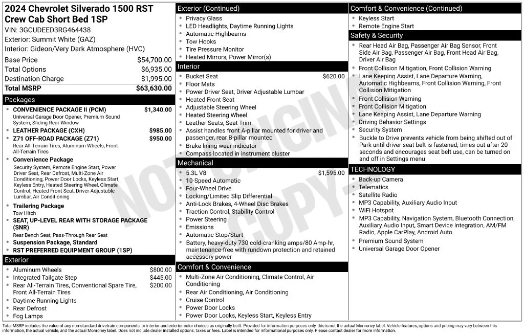 Used 2024 White Chevrolet RST image 2