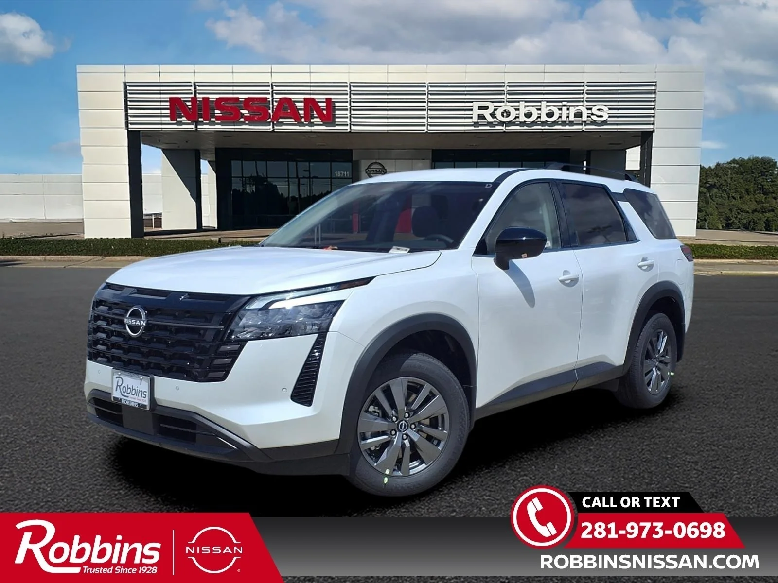 2026 Nissan Pathfinder SV White at Robbins Nissan