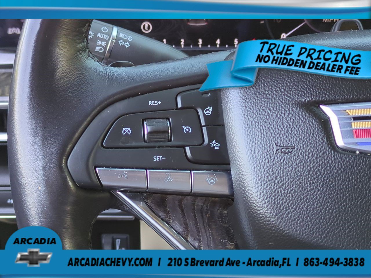 Used 2023 Dark Moon Blue Metallic Cadillac 4WD Premium Luxury image 25
