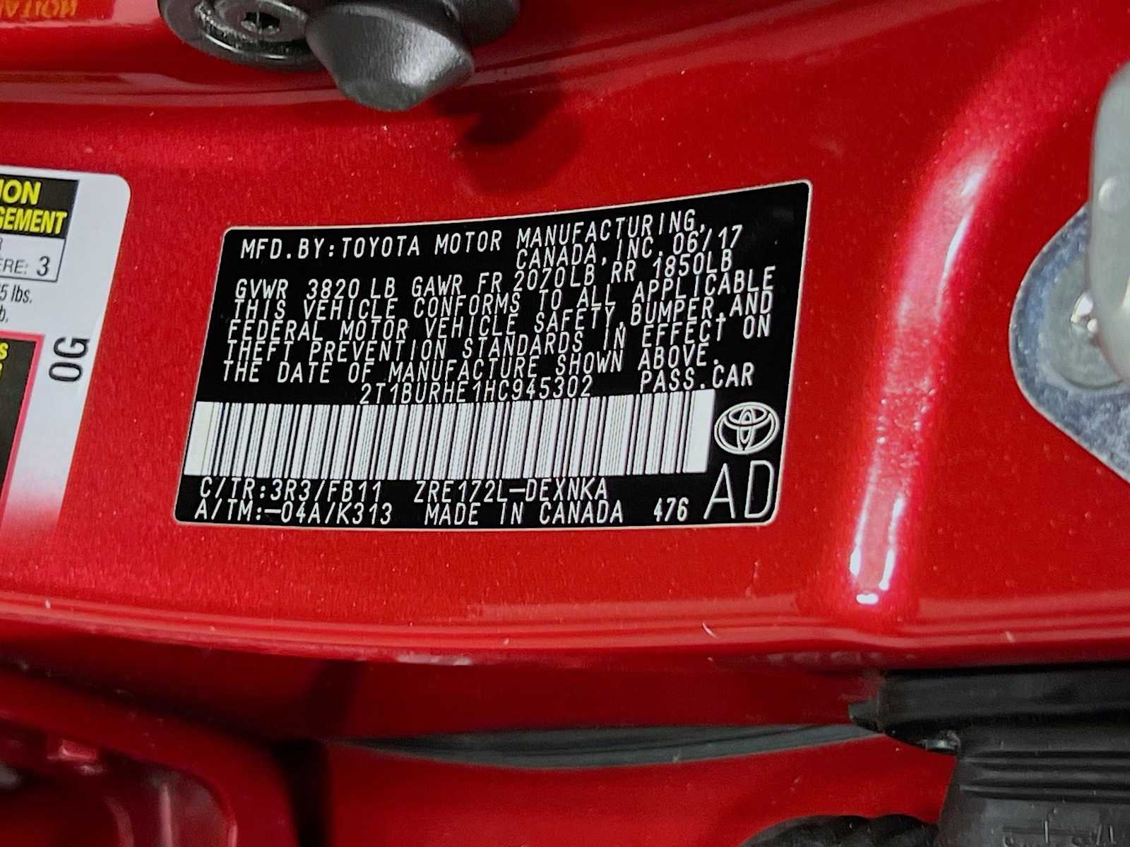 Used 2017 Barcelona Red Metallic Toyota LE image 30