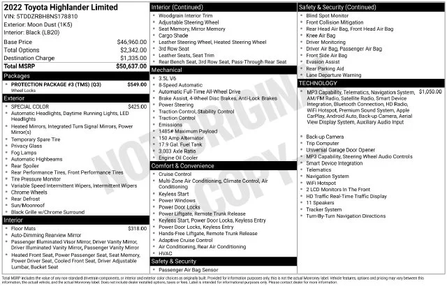 Used 2022 Moon Dust Toyota Limited image 42