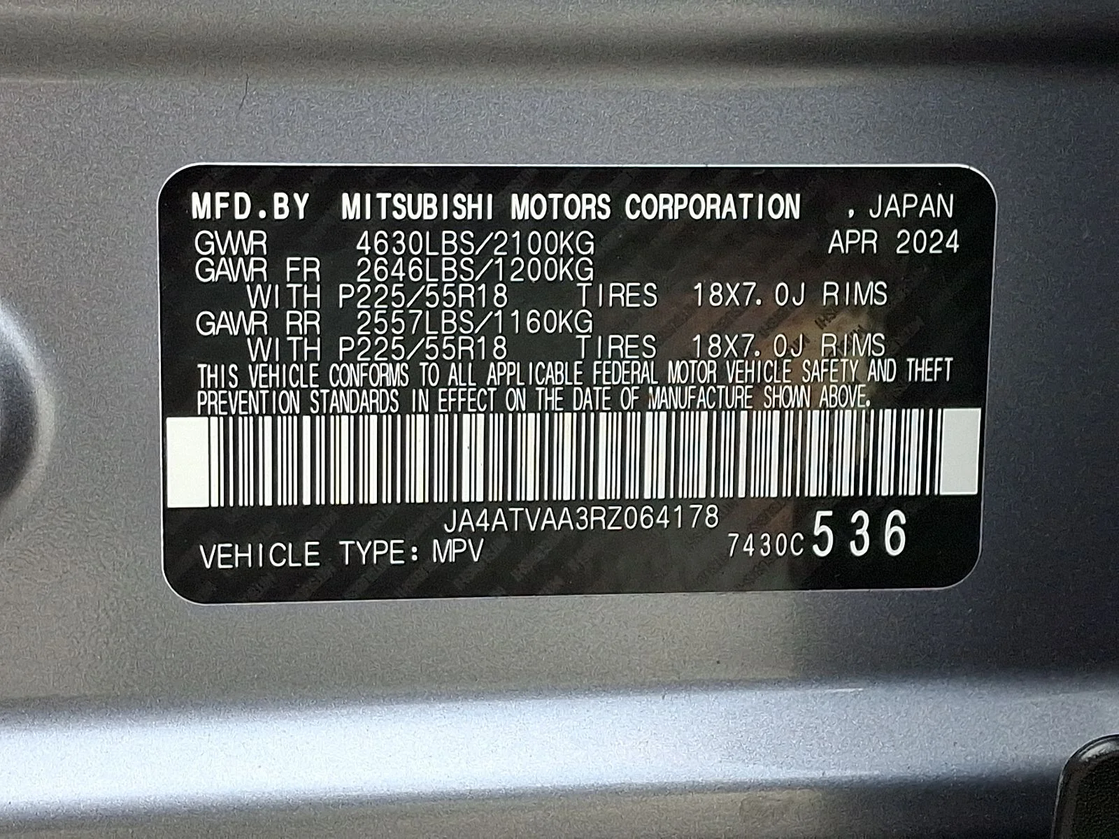 Used 2024 Gray Mitsubishi Black Edition image 27
