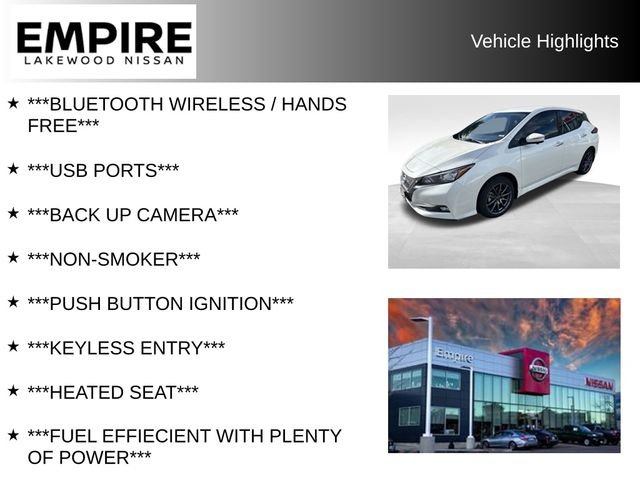 Used 2021 Nissan Leaf SL Plus with VIN 1N4BZ1DV1MC553518 for sale in Lakewood, CO