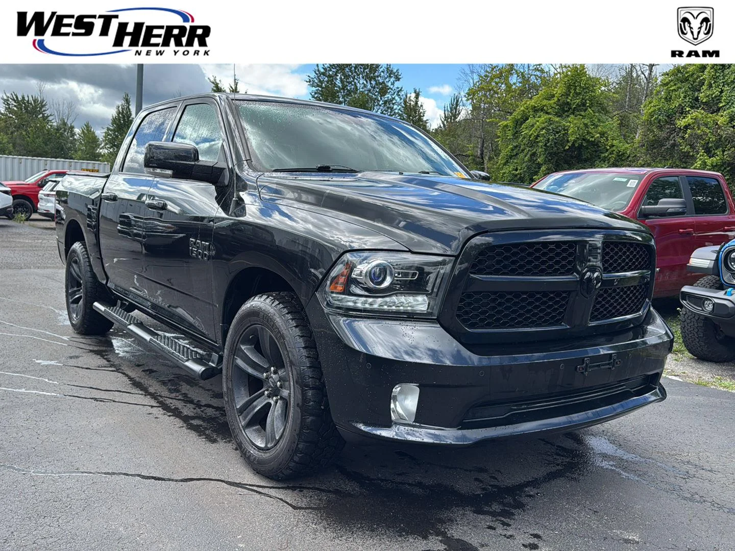 Used 2018 Brilliant Black Crystal Pearlcoat Ram Night image 1