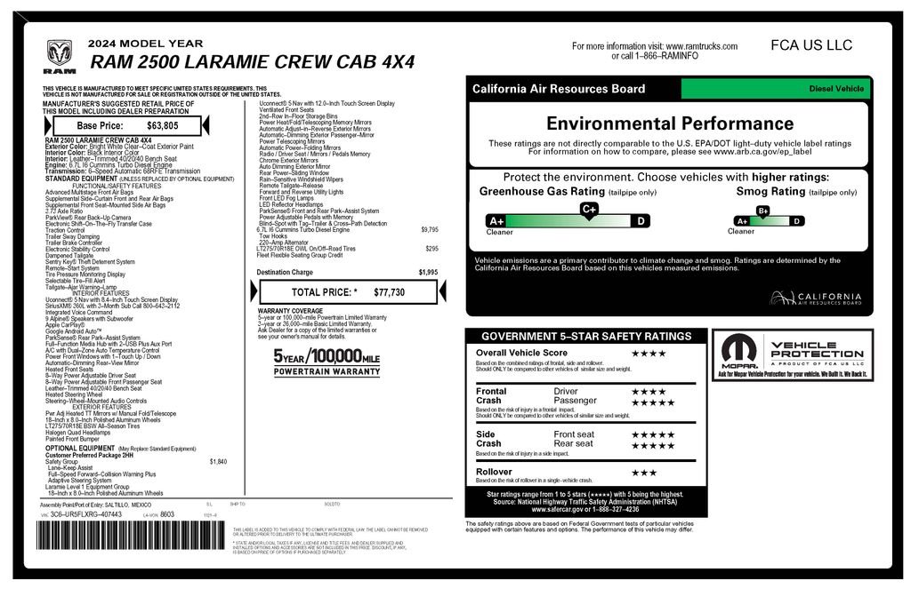 Used 2024 White Ram Laramie image 9