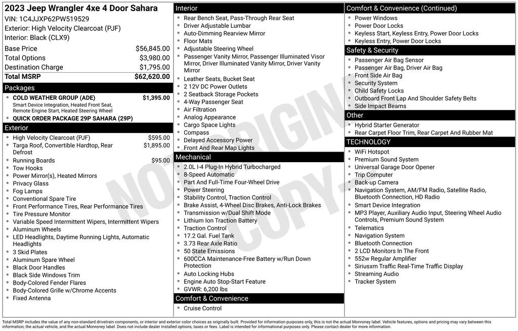 Used 2023 Yellow Jeep Sahara 4xe image 24